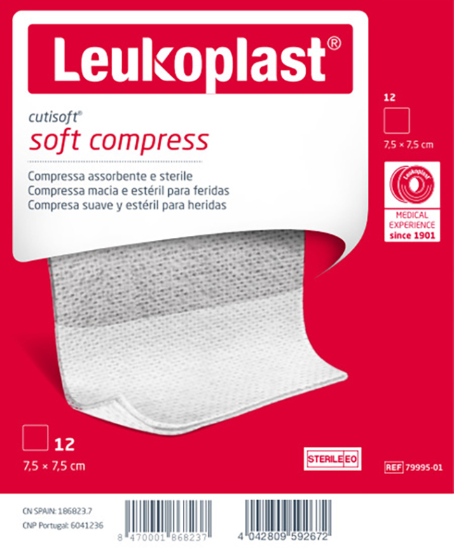 GARZA IDROFILA COMPRESSA CUTISOFT TESSUTO NON TESSUTO 7,5X7,5 CM 12 PEZZI - Newepa Srl