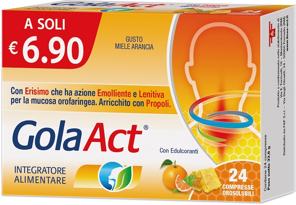 GOLA ACT MIELE ARANCIA 24 COMPRESSE OROSOLUBILI - Newepa Srl