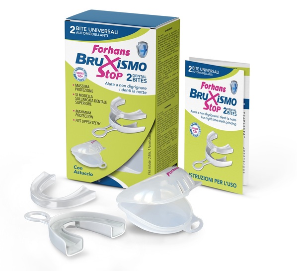 BITE UNIVERSALI AUTOMODELLANTI BRUXISMO STOP FORHANS 2 PEZZI - Newepa Srl