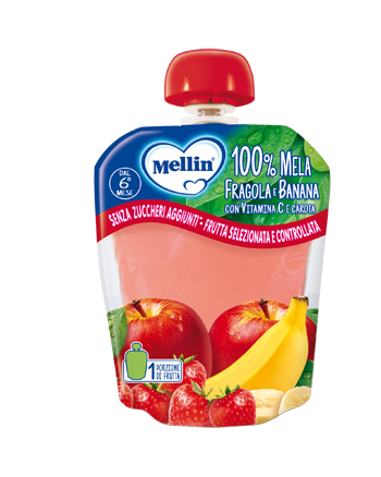 MELLIN POUCH MELA/FRAGOLA/BANANA 90 G - Newepa Srl