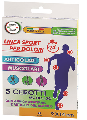 CEROTTI PER DOLORI ARTICOLARI E MUSCOLARI CON ARNICA MONTANA E ARTIGLIO DEL DIAVOLO 9X14CM 5 PEZZI - Newepa Srl
