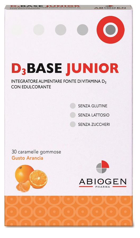 D3BASE JUNIOR 30 CARAMELLE GOMMOSE ARANCIA - Newepa Srl