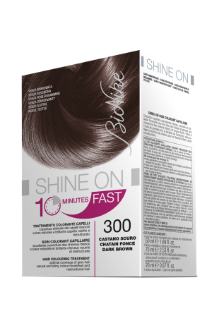 BIONIKE SHINE ON FAST TRATTAMENTO COLORANTE CAPELLI CASTANO SCURO 300 FLACONE 60 ML + TUBO 60 ML - Newepa Srl