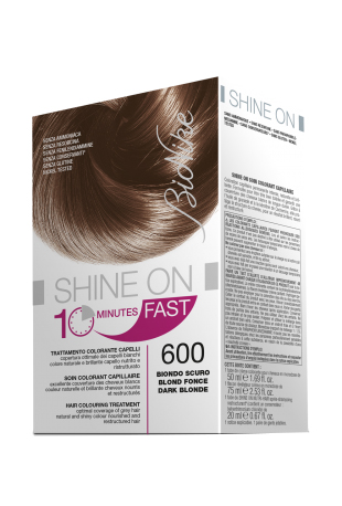 BIONIKE SHINE ON FAST TRATTAMENTO COLORANTE CAPELLI BIONDO SCURO 600 FLACONE 60 ML + TUBO 60 ML - Newepa Srl