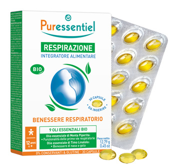 PURESSENTIEL RESPIRAZIONE BIO 9 OLI ESSENZIALI 30 CAPSULE - Newepa Srl