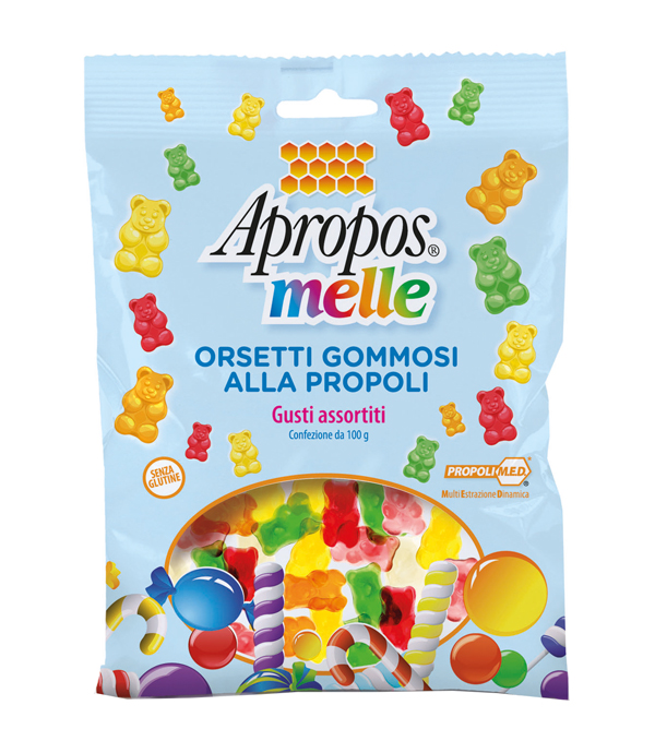 APROPOS MELLE ORSETTI GOMMOSI ALLA PROPOLI GUSTI ASSORTITI 100 G - Newepa Srl