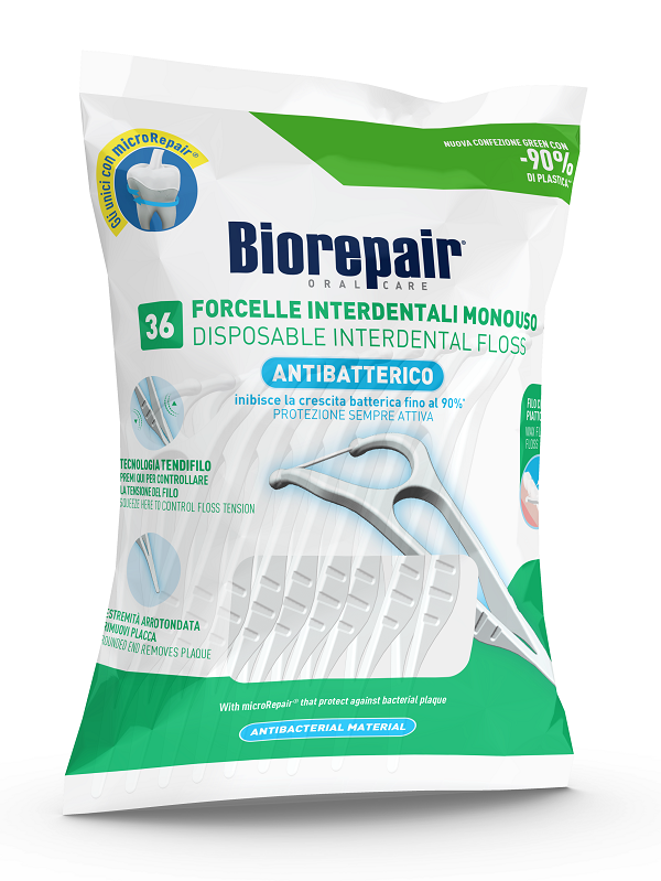 BIOREPAIR ORAL CARE ANTIBATTERICO FORCELLE INTERDENTALI MONOUSO 36 PEZZI - Newepa Srl
