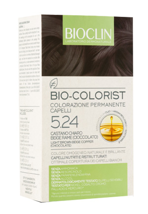BIOCLIN BIO COLORIST 5,24 CASTANO CHIARO BEIGE RAME CIOCCOLATO - Newepa Srl