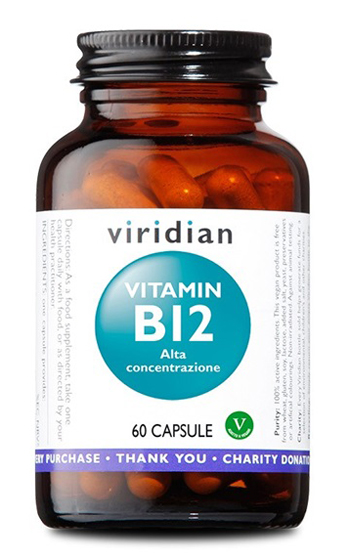 VIRIDIAN VITAMIN B12 HIGH POTENCY 60 CAPSULE VIRIDIAN VITAMINA B12 ALTA CONCENTRAZIONE - Newepa Srl