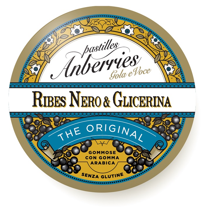 ANBERRIES CLASSICHE RIBES NERO & GLICERINA CARAMELLE 55 G - Newepa Srl