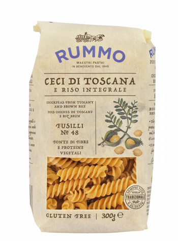 RUMMO FUSILLI N 48 CECI DI TOSCANA E RISO INTEGRALE 300 G - Newepa Srl