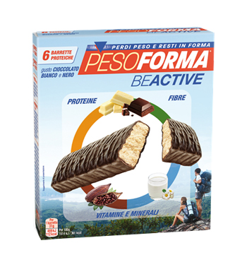 PESOFORMA BEACTIVE BARRETTA CIOCCOLATO BIANCO E NERO 6 PEZZI - Newepa Srl
