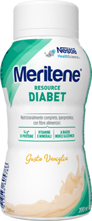 MERITENE RESOURCE DIABET VANIGLIA ALIMENTO IPERPROTEICO 28 VITAMINE E MINERALI 200 ML - Newepa Srl