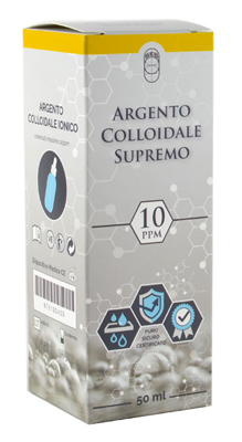 ARGENTO COLLOIDALE SUPREMO 10PPM CERTIFICATO CON CONTAGOCCE 50 ML - Newepa Srl