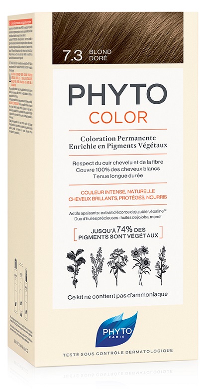 PHYTOCOLOR 7.3 BIONDO DORATO 1 LATTE + 1 CREMA + 1 MASCHERA + 1 PAIO DI GUANTI - Newepa Srl