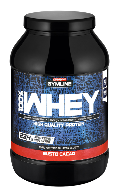 GYMLINE 100% WHEY CONCENTRATE CACAO 900 G - Newepa Srl