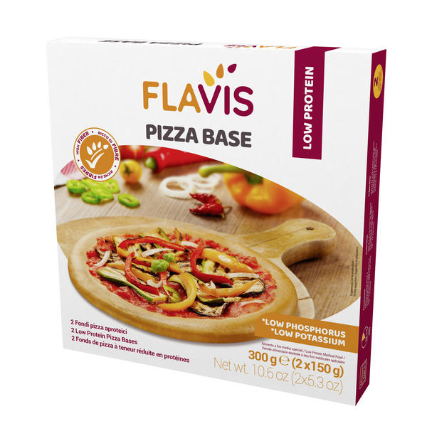 FLAVIS PIZZA BASE 2 FONDI PIZZA APROTEICI DA 150 G - Newepa Srl