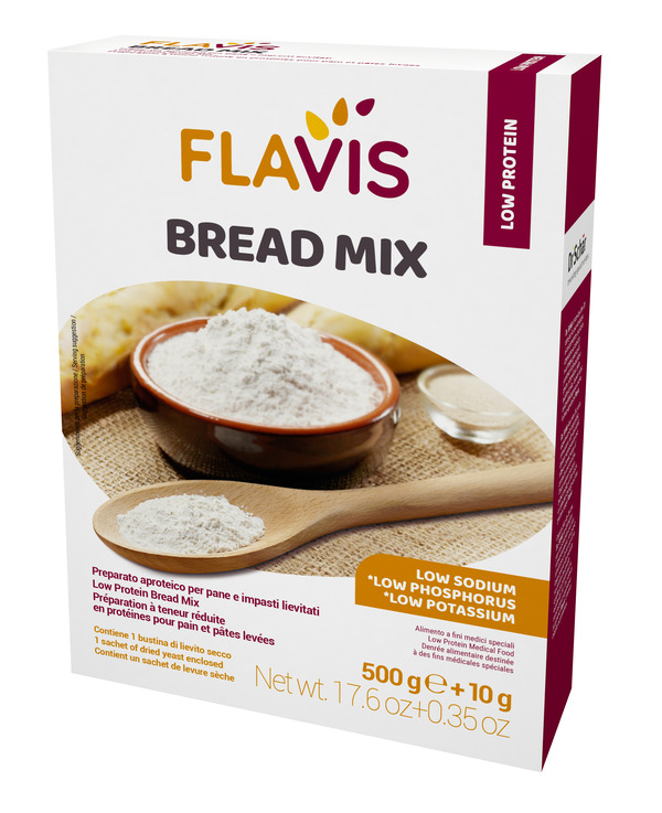 FLAVIS BREAD MIX PREPARATO PER PANE E IMPASTI LIEVITATI APROTEICI 500 G - Newepa Srl