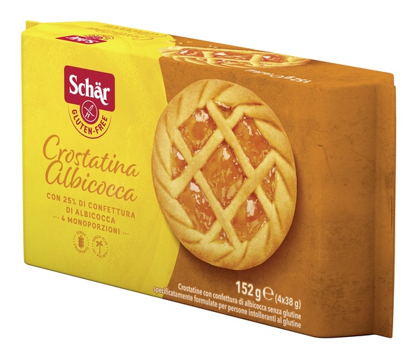 SCHAR CROSTATINA CON CONFETTURA DI ALBICOCCA 4 MONOPORZIONI DA 35 G - Newepa Srl