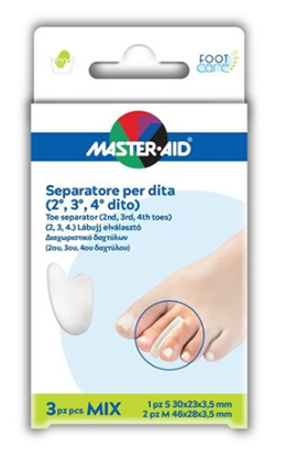 SEPARATORE DITA IN GEL MASTER-AID FOOTCARE MIX 1 SMALL + 2 MEDIUM C9 - Newepa Srl