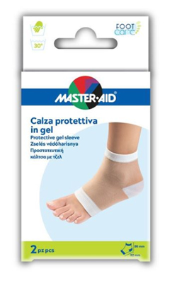 CALZA CON PROTEZIONE MASTER-AID FOOTCARE IDRATANTE IN GEL/TESSUTO PER TALLONI 2 PEZZI F1 - Newepa Srl
