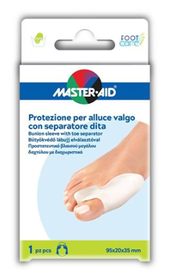 PROTEZIONE MASTER-AID FOOTCARE PER ALLUCE VALGO CON SEPARATORE DITA INTEGRATO 1 PEZZO D9 - Newepa Srl