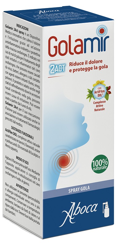 GOLAMIR 2ACT SPRAY 30 ML NO ALCOOL ADULTI E BAMBINI DA UN ANNO DI ETA' - Newepa Srl