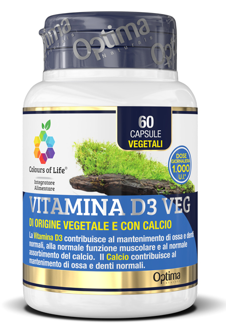 COLOURS OF LIFE VITAMINA D3 VEG 60 CAPSULE 500 MG - Newepa Srl
