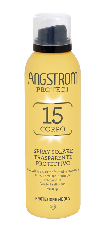 ANGSTROM PROTECT 15 CORPO SPRAY SOLARE TRASPARENTE 150 ML - Newepa Srl