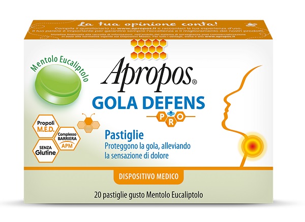 APROPOS GOLA DEFENS PRO 20 PASTIGLIE MENTOLO EUCALIPTO - Newepa Srl
