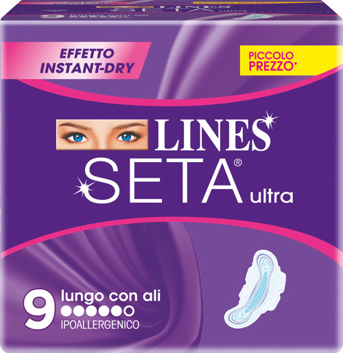 LINES SETA ULTRA ASSORBENTI LUNGHI 9 PEZZI - Newepa Srl
