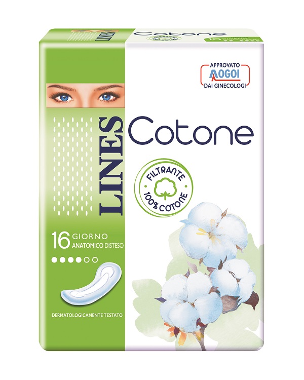 LINES COTONE NON ULTRA ANATOMICI DISTESI 16 PEZZI - Newepa Srl