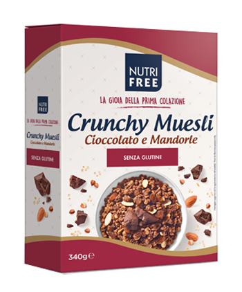 NUTRIFREE CRUNCHY MIX CIOCCOLATO E MANDORLE 340 G - Newepa Srl