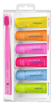 CURAPROX BE YOU MIXED SET 6 DENTIFRICI DA 10 ML + 1 SPAZZOLINO CS 5460 - Newepa Srl