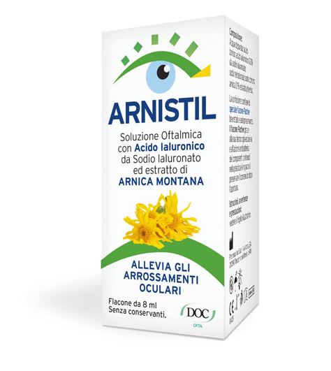 ARNISTIL SOLUZIONE OFTALMICA ACIDO IALURONICO 0,2% + ESTRATTO DI ARNICA MONTANA 0,1% FLACONE 8 ML - Newepa Srl