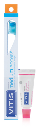 VITIS SPAZZOLINO MEDIUM ACCESS + VITIS DENTRIFRICIO GINGIVAL 15 ML - Newepa Srl