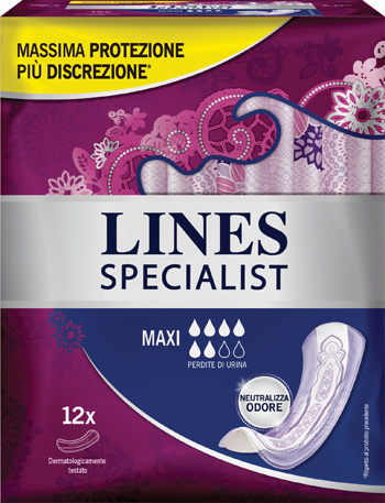 LINES SPECIALIST PANNOLONE MAXI FARMA 12 PEZZI - Newepa Srl