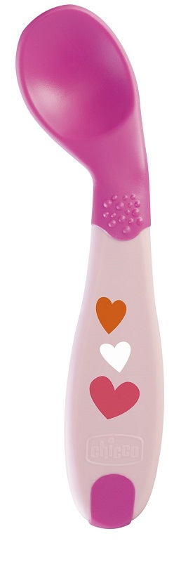 CHICCO CUCCHIAIO ANGOLATO 8M+ ROSA - Newepa Srl