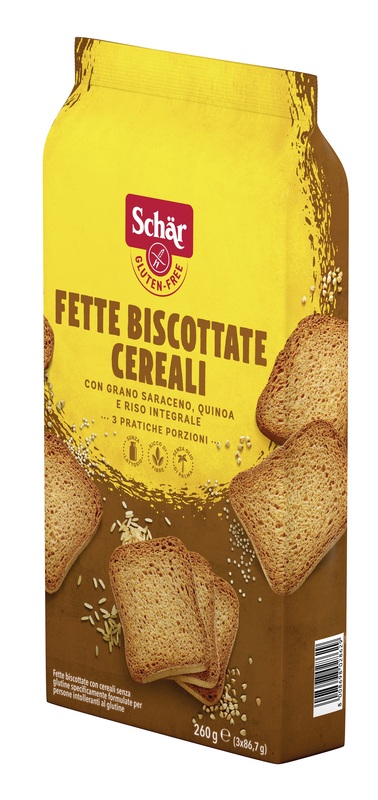 SCHAR FETTE BISCOTTATE CEREALI 3 PORZIONI DA 86,7 G - Newepa Srl