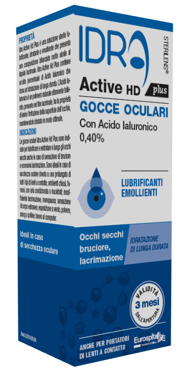 GOCCE OCULARI STERILENS IDRA ACTIVE HD PLUS 10 ML CON ACIDO IALURONICO 0,40% - Newepa Srl