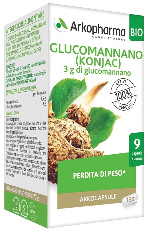 ARKO CAPSULE GLUCOMANNANO BIO 130 CAPSULE - Newepa Srl