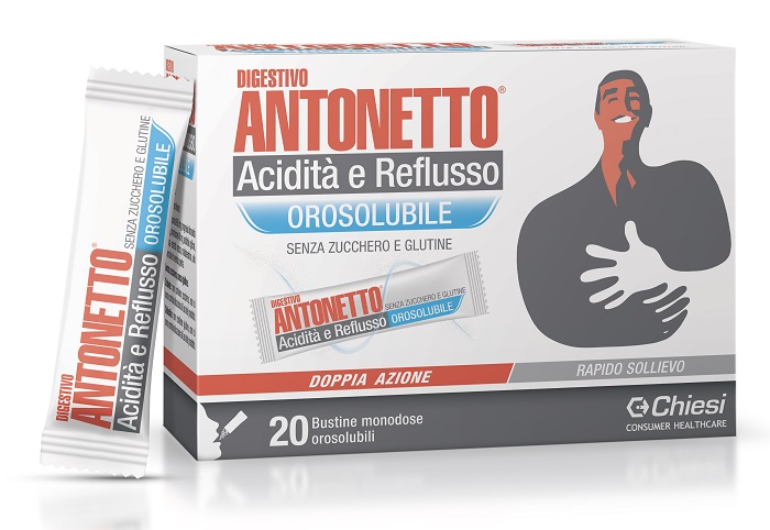 DIGESTIVO ANTONETTO ACIDITA' E REFLUSSO OROSOLUBILE 20 BUSTINE - Newepa Srl