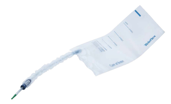 CATETERE VESCICALE AUTOLUBRIFICANTE LIQUICK X-TREME PLUS RIVESTIMENTO IDROFILO CON SACCA RACCOGLI URINA DIAMETRO CH14 LUNGHEZZA 43 CM PUNTA ERGOTHAN 2 FORI SFALSATI 30 PEZZI - Newepa Srl