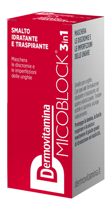 DERMOVITAMINA MICOBLOCK 3 IN 1 SMALTO IDRATANTE E TRASPIRANTE ROSSO 5 ML - Newepa Srl