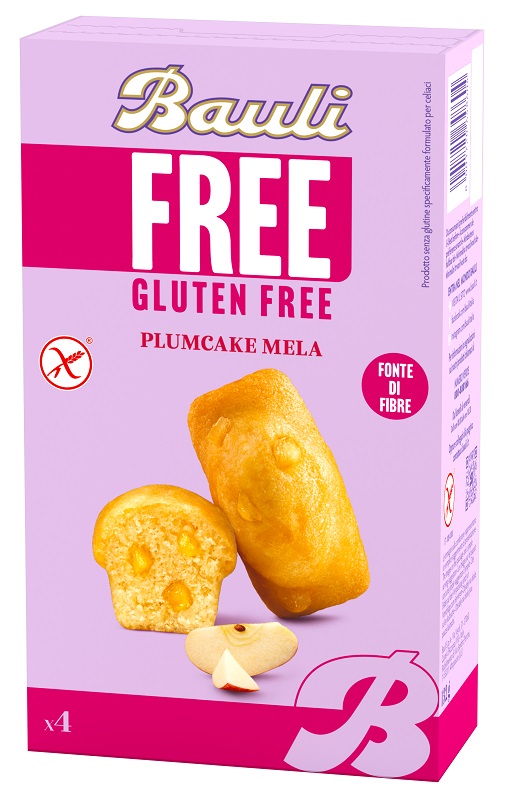 BAULI FREE PLUMCAKE MELA 4 PEZZI DA 33 G - Newepa Srl