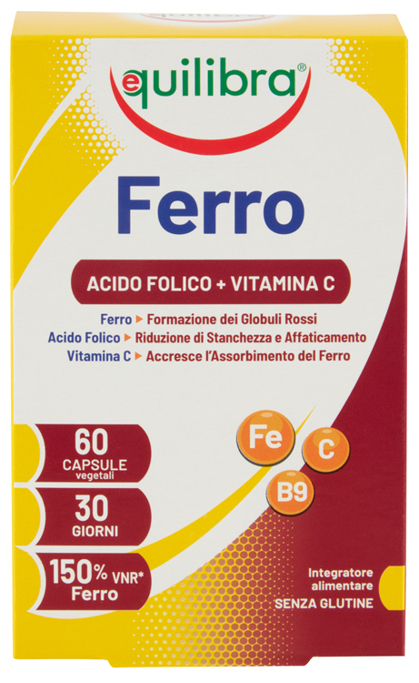 FERRO CON ACIDO FOLICO + VITAMINA C 60 CAPSULE - Newepa Srl