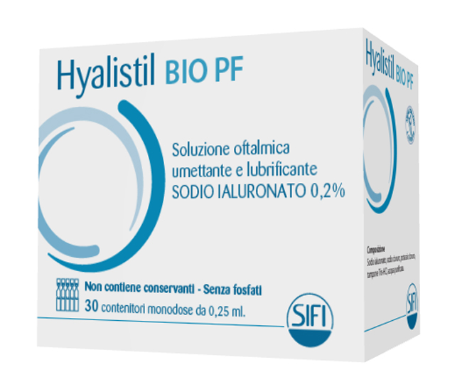 HYALISTIL BIO PF SOLUZIONE OFTALMICA PHOSPHATE FREE MONODOSE A BASE DI ACIDO IALURONICO 0,2% 30 FLACONCINI 0,25 ML - Newepa Srl