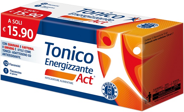 TONICO ENERGIZZANTE ACT 12 FLACONCINI DA 10 ML - Newepa Srl