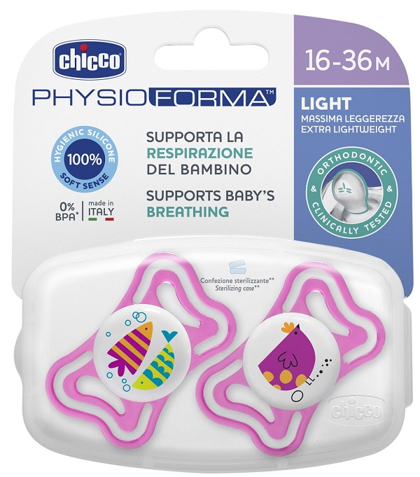 CHICCO SUCCHIETTO LIGHT GIRL SILICONE 16-36 MESI 2 PEZZI - Newepa Srl