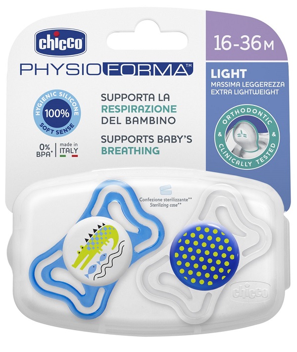 CHICCO SUCCHIETTO LIGHT BOY SILICONE 16-36 MESI 2 PEZZI - Newepa Srl